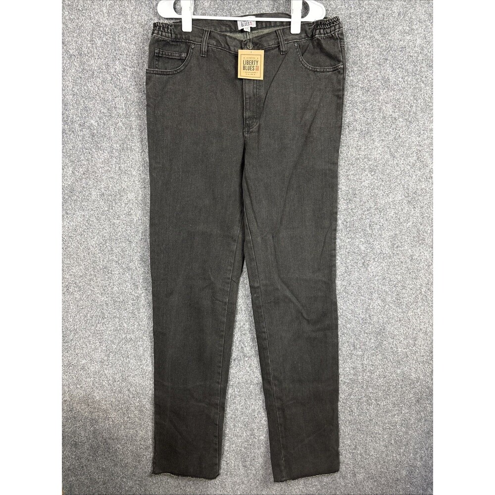 Liberty Blues Jeans Mens Size 38 x 40 Tall Black Raw Hem